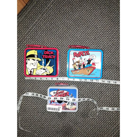 3 Vintage NEW Never Used  Minature lunch boxes - Popeye-Dick Tracy & Lone Ranger - Picture 5 of 6